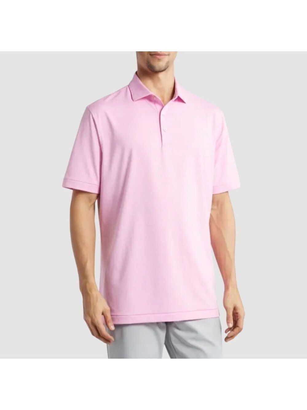 PETER MILLAR Jersey Knit Pink Short Sleeve Golf Polo US Sz XXL